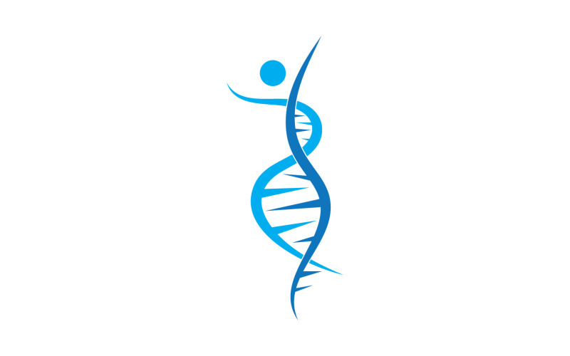 Menschliches DNA-Logo Icon Design Vector 11