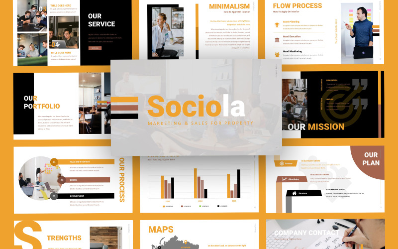 Социола Бизнес Шаблоны презентаций PowerPoint