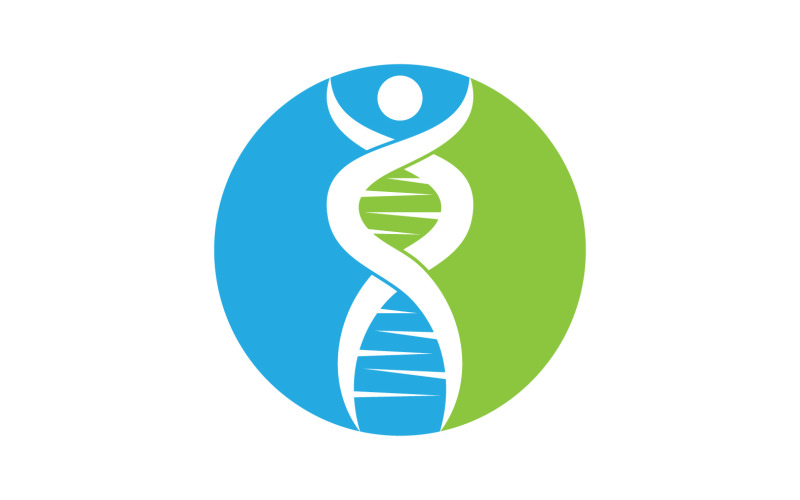 Vektor designu loga lidské DNA 34