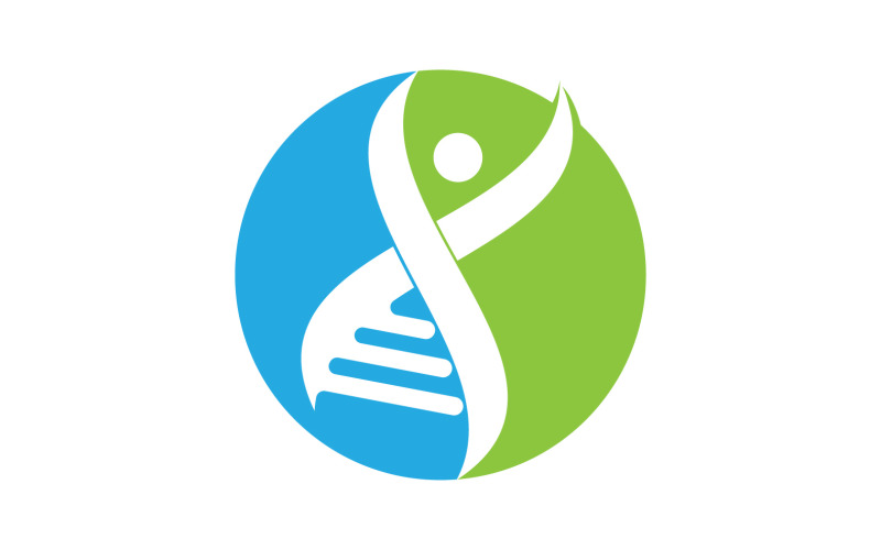 Vektor designu loga lidské DNA 38
