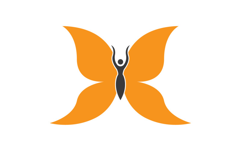 Beauty Flying Women Vintage Butterfly-logo 4