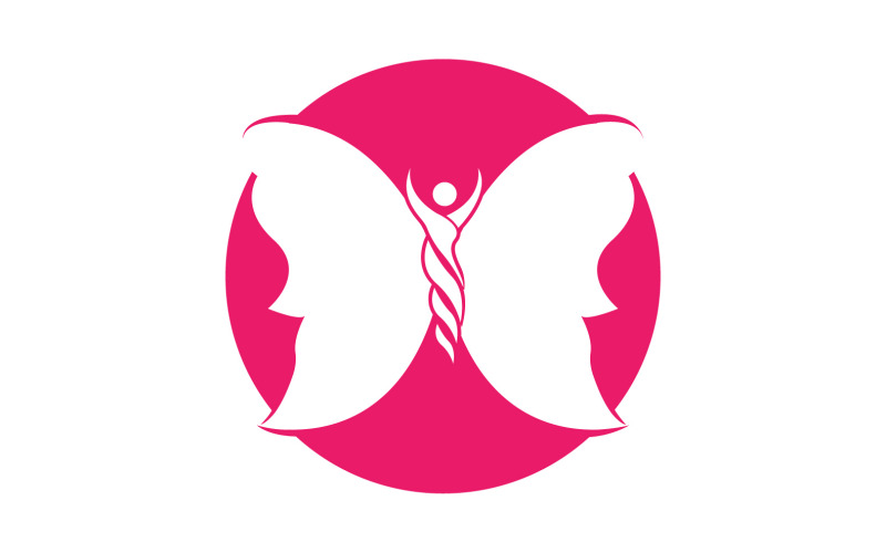 Krása létající ženy Vintage Butterfly Logo 18