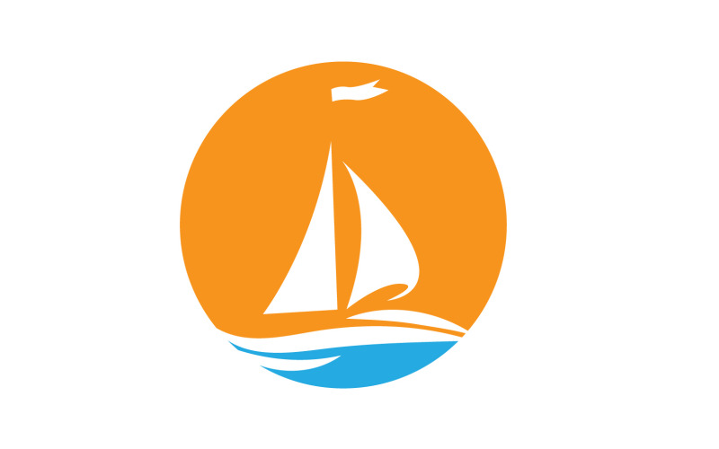 Ocean Cruise lineaire schip silhouet logo Vector 60