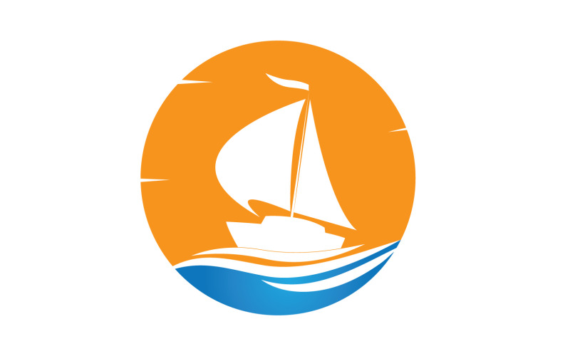 Ocean Cruise linear Ship Silhouette logo Vector 35