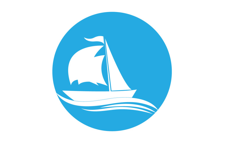 Ocean Cruise linear Ship Silhouette logo Vector 53
