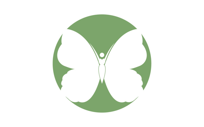 Krása létající ženy Vintage Butterfly Logo 30