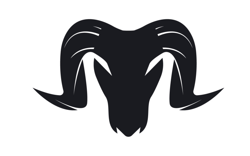 Modelo de logotipo de cabra Ilustração de design de ícone vetorial 6