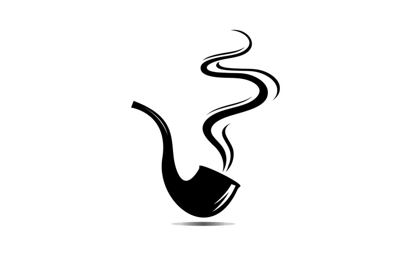 Progettazione dell'illustrazione vettoriale dell'icona del logo del fumo della pipa 3