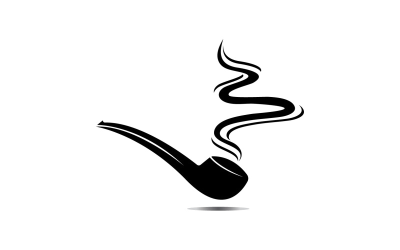 Progettazione dell'illustrazione vettoriale dell'icona del logo del fumo della pipa 4