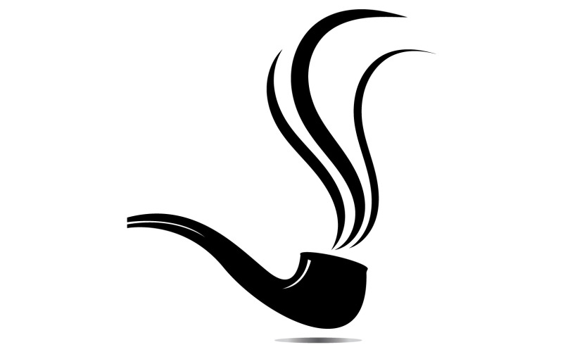 Progettazione dell'illustrazione vettoriale dell'icona del logo del fumo della pipa 9