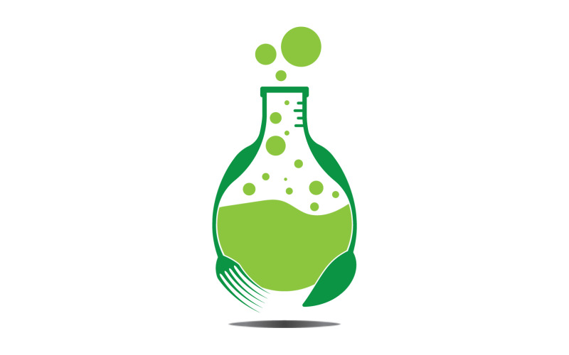 Modello di disegno dell'illustrazione dell'icona vettoriale del logo del laboratorio alimentare 1