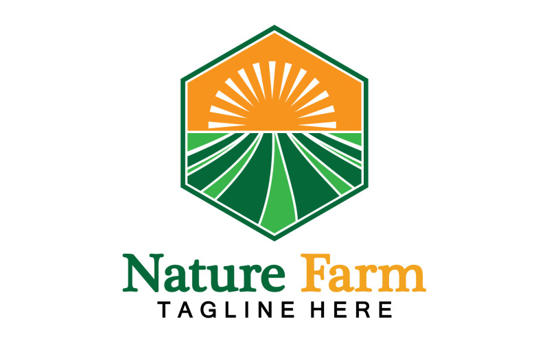 Nature Farm and Farming Vector Logo Illustration Design V3