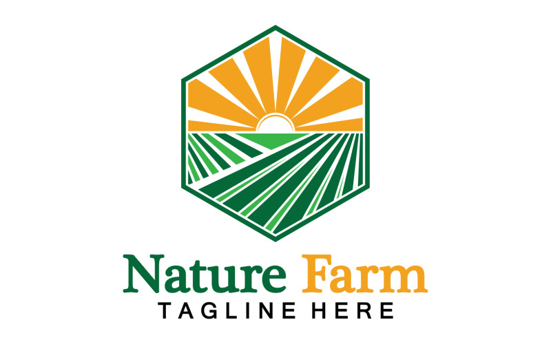 Příroda Farma A Farming Vektorové Logo Ilustrace Design V7