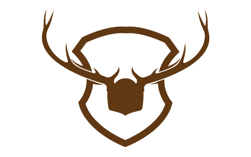 Creative Deer Shield Logo Design Symbol ilustracji wektorowych 5