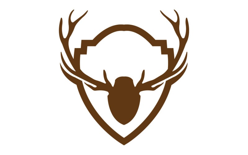 Creative Deer  Shield Logo Design Symbol Vector Illustration 22