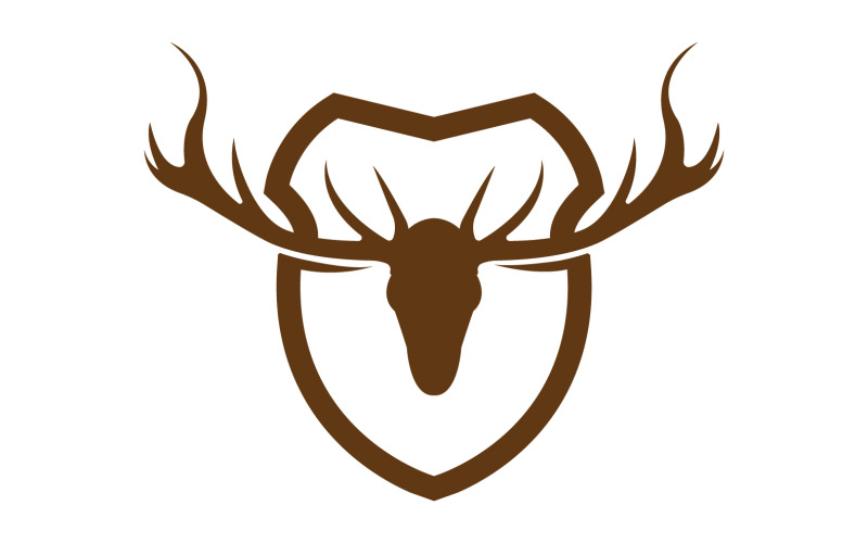Creative Deer  Shield Logo Design Symbol Vector Illustration 9