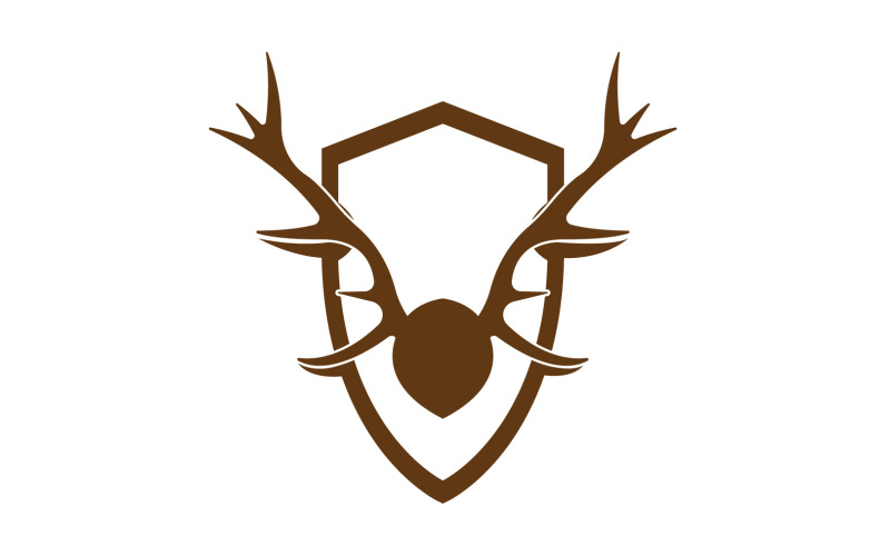 Creative Deer Shield Logo Design Symbol Vector Ilustracja 18