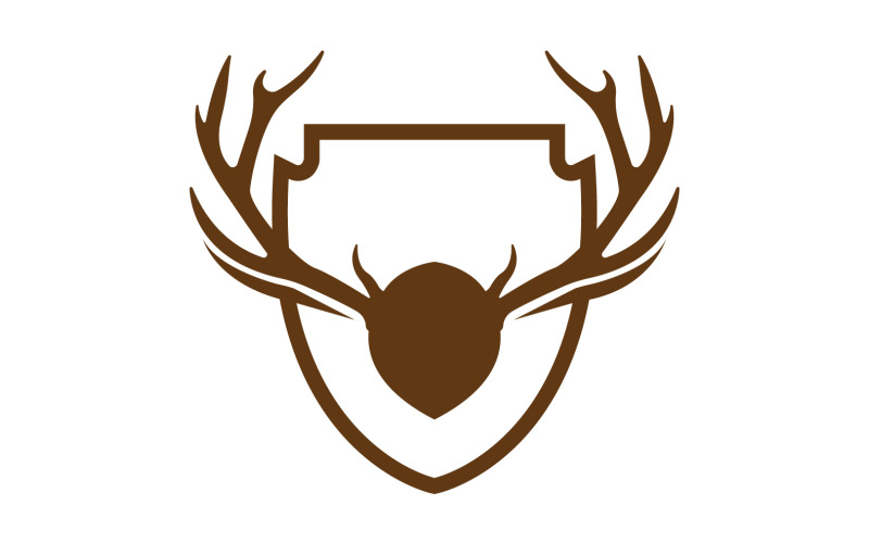 Creative Deer Shield Logo Design Symbol Vector Ilustracja 26