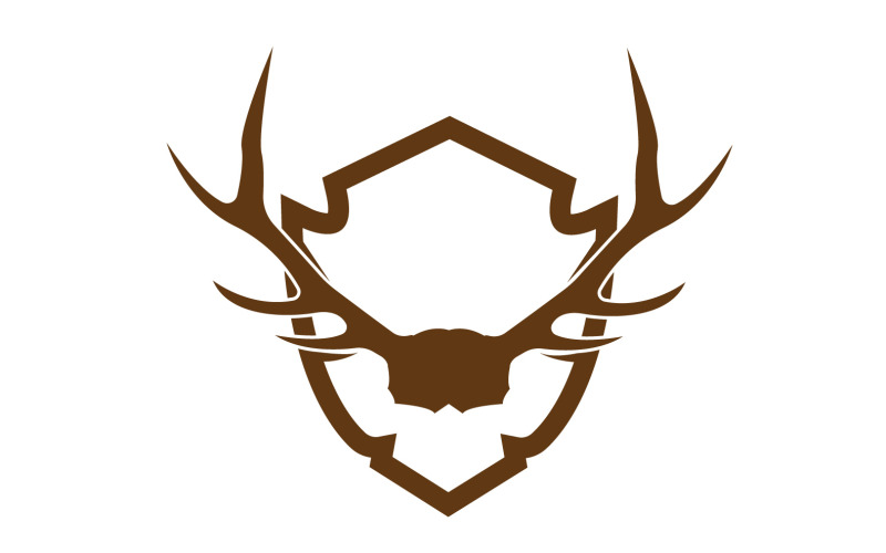 Creative Deer Shield Logo Design Symbol Vector Ilustracja 8