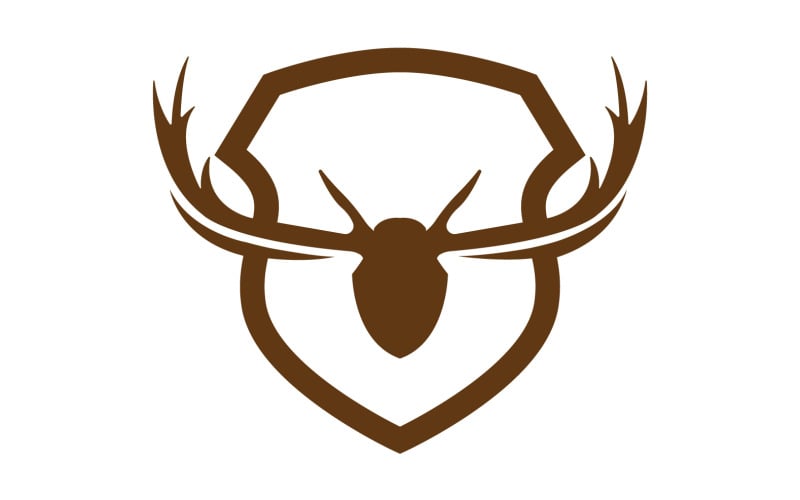 Creative Deer Shield Logo Design Symbol Vektor Illustration 30