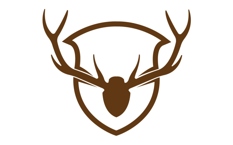 Creative Deer Shield Logo Design Symbol Vektor Illustration 6