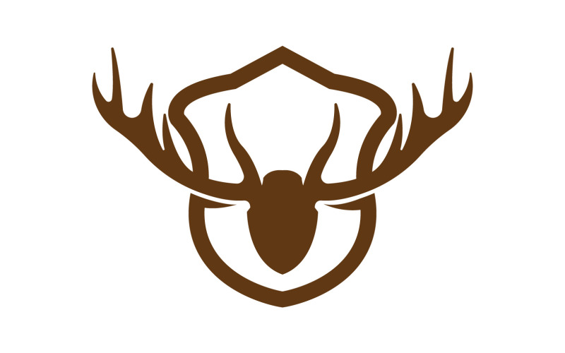 Creative Deer Shield Logo Design Symbol Vektorové ilustrace 14