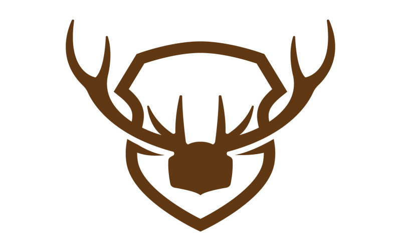 Creative Deer Shield Logo Design Symbole Illustration vectorielle 13