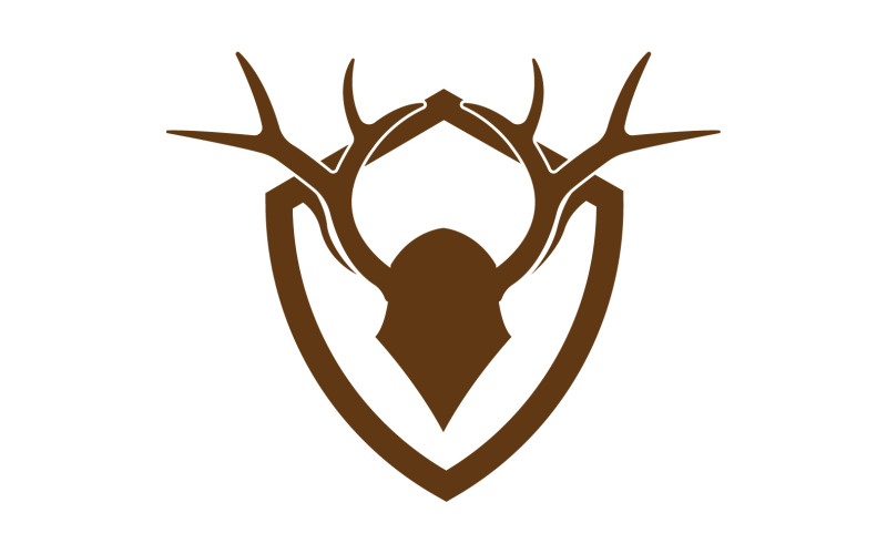 Creative Deer Shield Logo Design Symbool Vector Illustratie 20