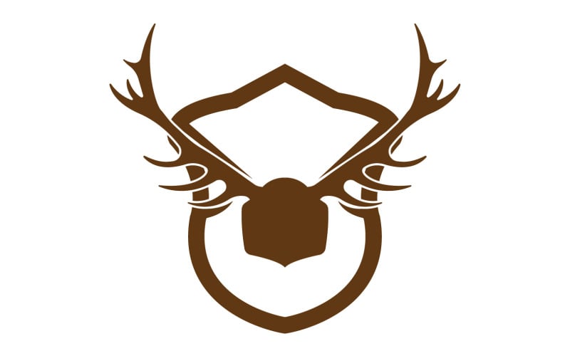 Creative Deer Shield Logo Design Symbool Vector Illustratie 29