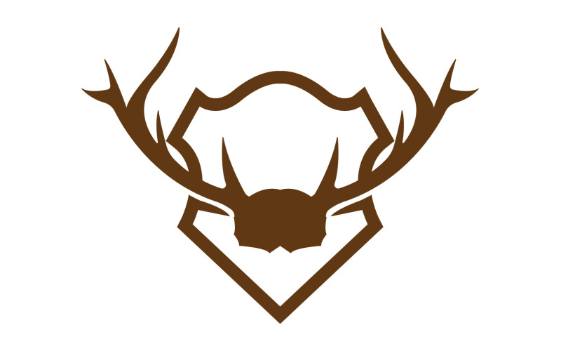 Creative Deer Shield Logo Diseño Símbolo Vector Ilustración 16