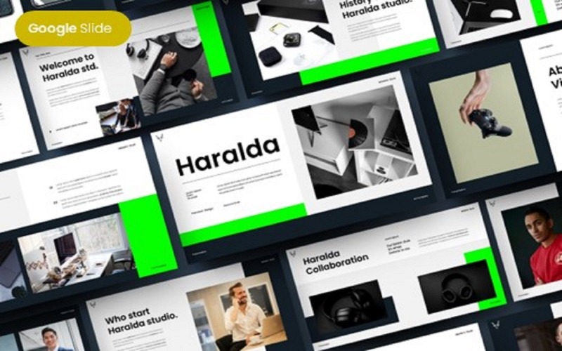 Haralda – бізнес-шаблон слайдів Google