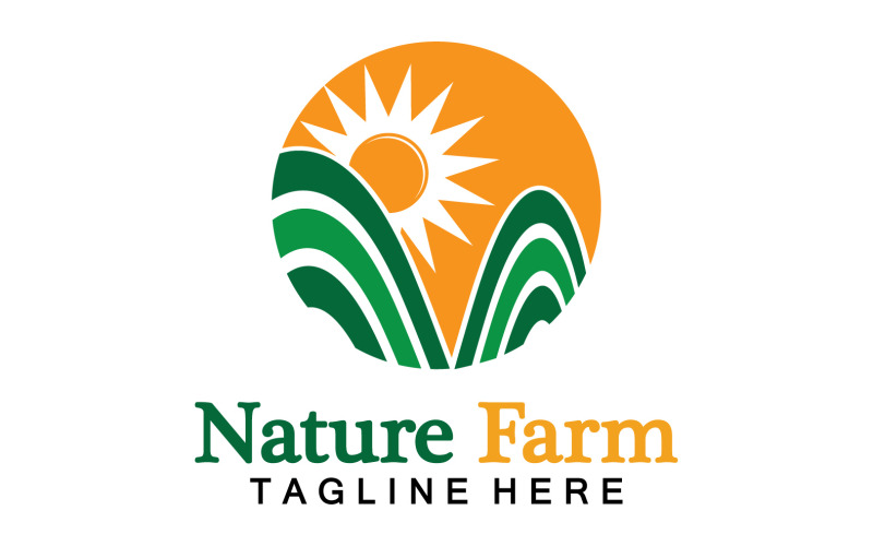Nature Ferme Et Agriculture Vector Logo Illustration Design V28