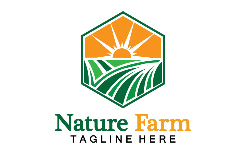 Nature Ferme Et Agriculture Vector Logo Illustration Design V8