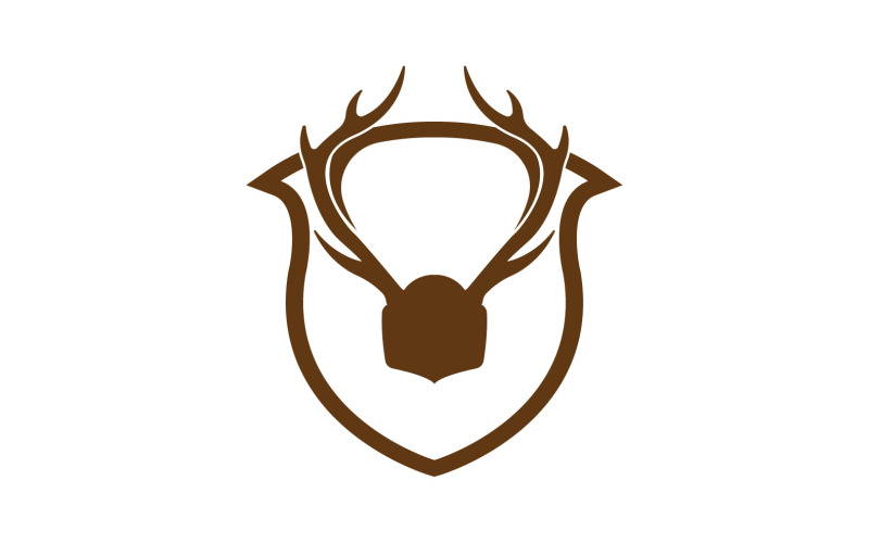 Símbolo de design de logotipo de escudo de veado criativo ilustração vetorial 21
