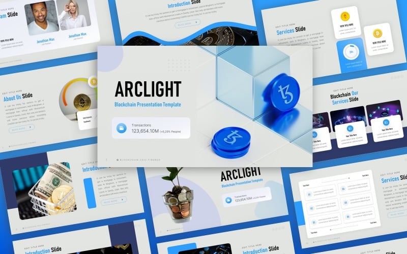 Arclight — uniwersalny szablon programu PowerPoint w technologii Blockchain