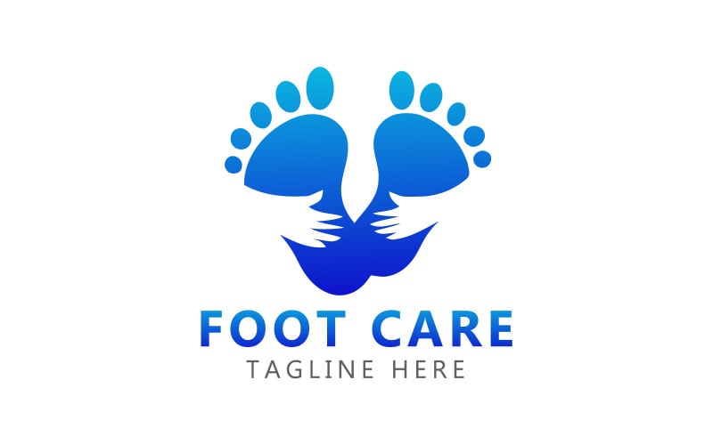 Logo per la cura dei piedi e modello di logo del piede