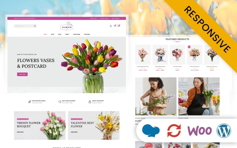 Flowsum – Responzivní téma květinářství WooCommerce
