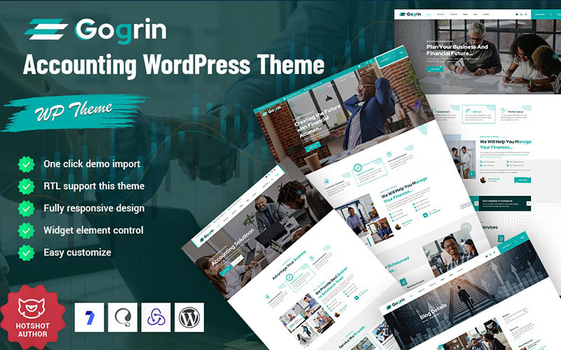 Gogrin - 会计响应式 WordPress 主题