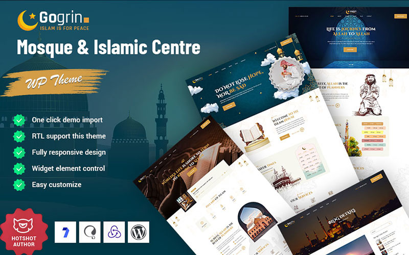 Gogrin - Тема WordPress для мечети и исламского центра