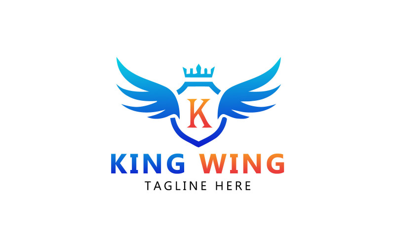 Logo King Wing et modèle de logo Royal King Wing