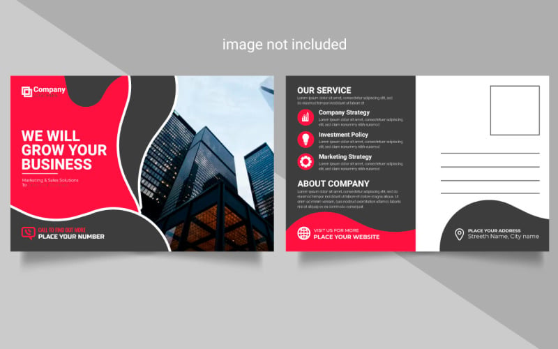 Corporate postcard design template. amazing and modern postcard design vector