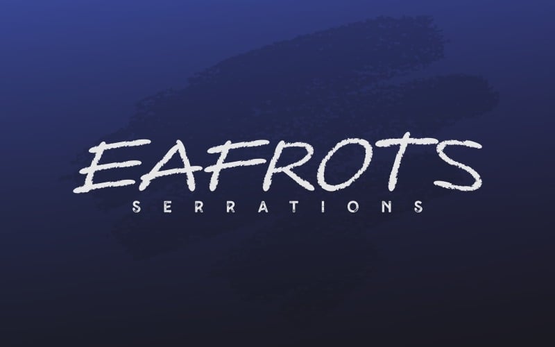Eafrots Serrations - Brush Font