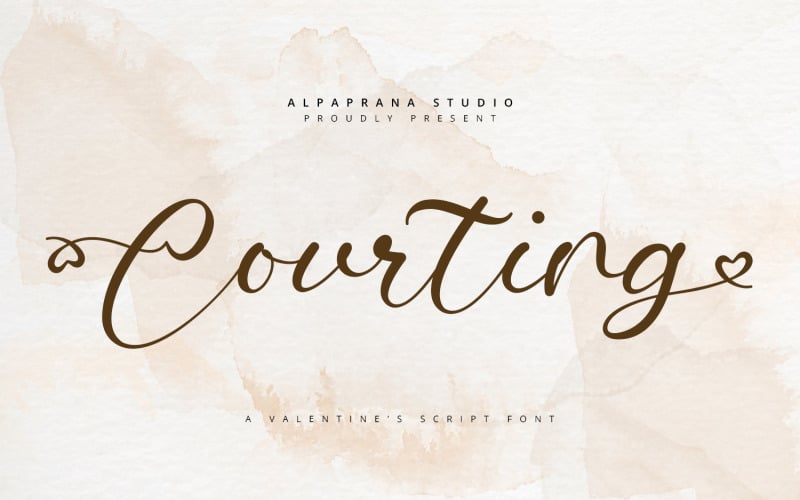 Het hof maken - Valentine Script-lettertype