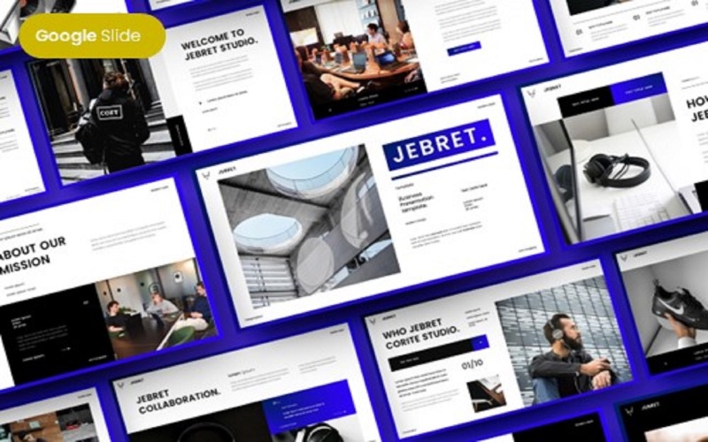 Jebret - modelo de slides do Google para negócios