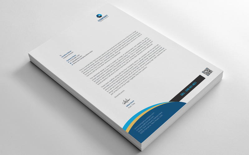 Letterhead Template_V_017 #304251 - TemplateMonster