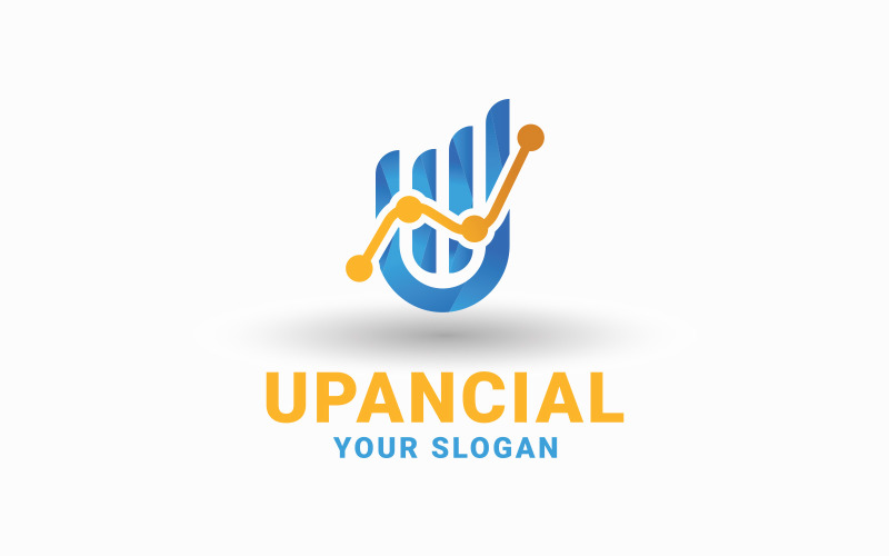 Marketing en financieel bedrijfslogo, U Finance-logo, boekhoudlogo