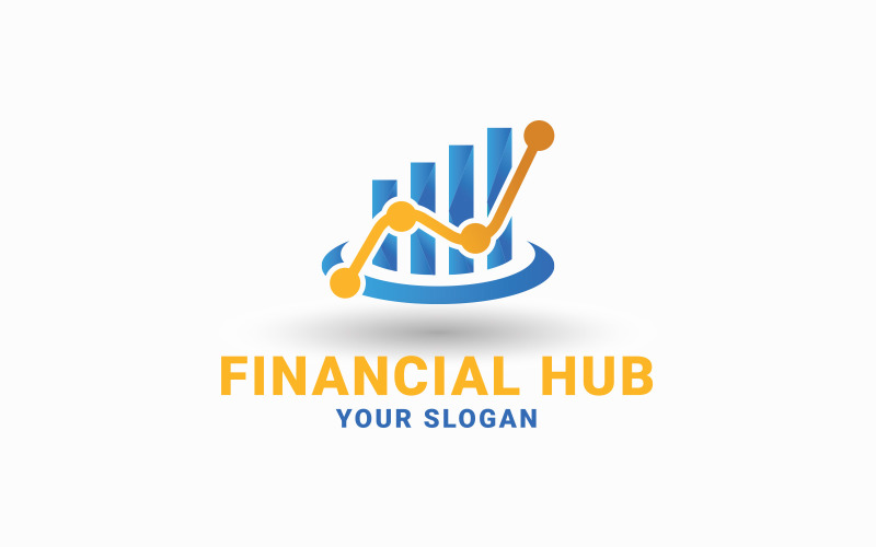 Marketing és pénzügyi üzleti logó, U pénzügyi logó, számviteli logó