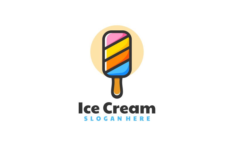 Простий шаблон логотипу Морозиво.