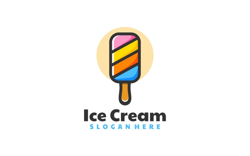 Prosty szablon Logo lody