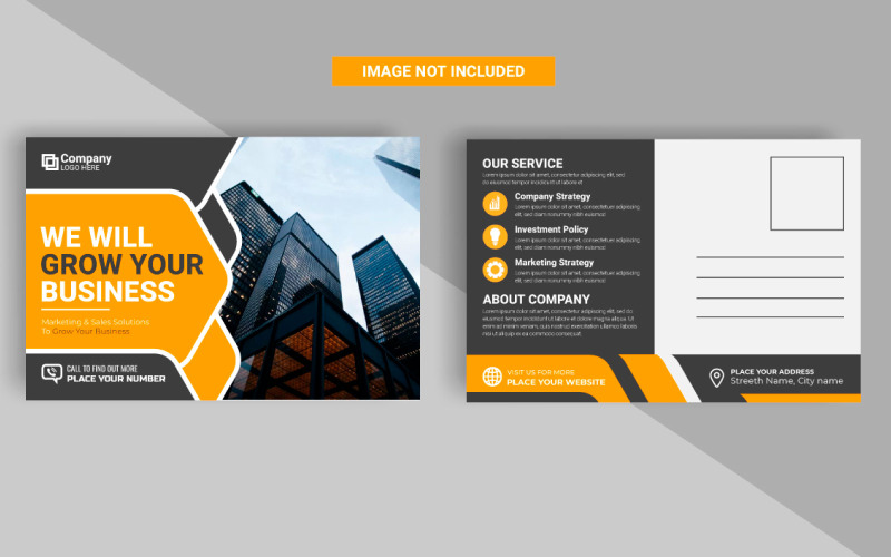 Zakelijke briefkaart ontwerpsjabloon. geweldig en modern ansichtkaartontwerp. Ansichtkaart ontwerpconcept